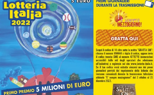 Lotteria Italia 2022, secondo premio da 2,5 milioni di euro a Roma