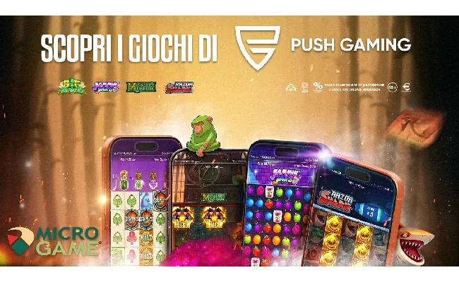 Microgame sigla un accordo di collaborazione con Push Gaming: nuovi contenuti in arrivo per il Casinò