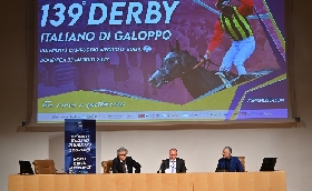 Ippica presentato oggi il 139° Derby Italiano del galoppo in programma all'Ippodromo Capannelle domenica 22 maggio