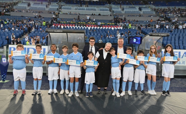 PlanetPay365 e S.S. Lazio presentano all'Olimpico il progetto a sostegno dei bambini della onlus So.Spe