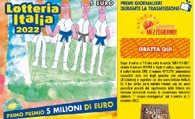 Lotteria Italia 2022 terzo premio Fonte Nuova