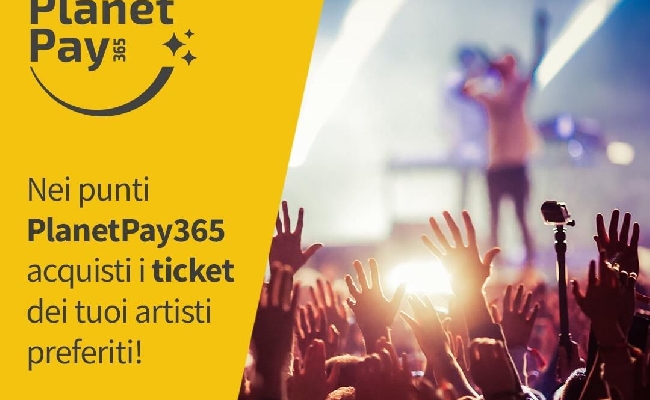 PlanetPay365 amplia l'accordo con TicketOne: via alla vendita dei biglietti per concerti e spettacoli