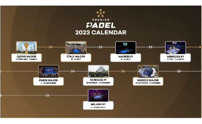 Premier Padel ufficiale il calendario 2023: confermati il Major di Roma e il P1 di Milano
