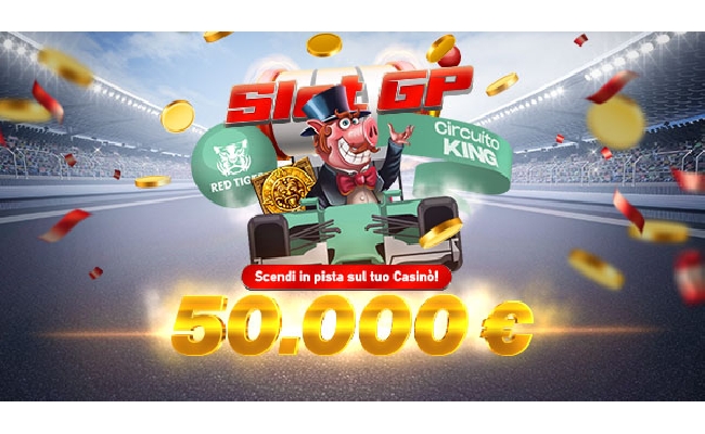 Slot GP di Microgame approda alla quinta tappa si corre sul circuito King di Red Tiger