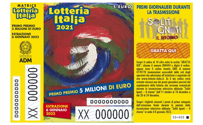 Lotteria Italia 2023 fortuna Adm