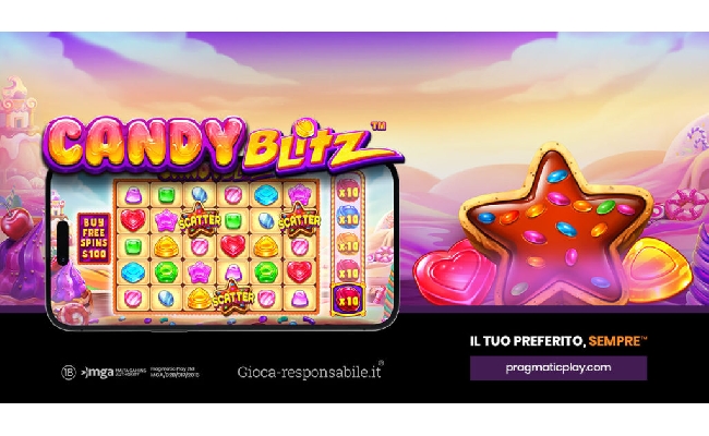 Pragmatic Play crea una nuova esperienza con Candy Blitz: la slot disponibile in esclusiva su Sisal e Pokerstars fino al 5 Ottobre