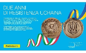 L’Istituto Poligrafico e Zecca dello Stato realizza la medaglia bronzea “Due anni di resistenza ucraina” parte del ricavo sarà devoluta all’ospedale di Leopoli