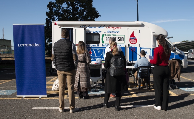 Lottomatica e Rosso nuovo appuntamento con la donazione del sangue in azienda