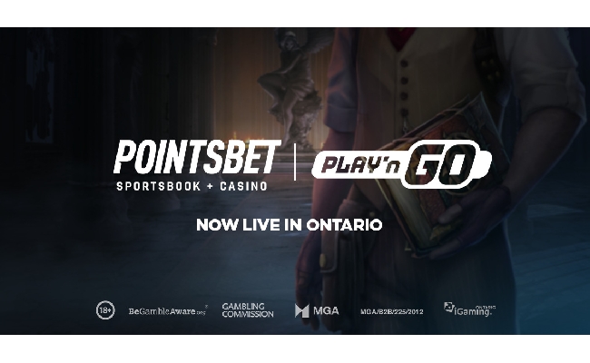 Play'n GO annuncia la partnership con l'operatore canadese PointsBet
