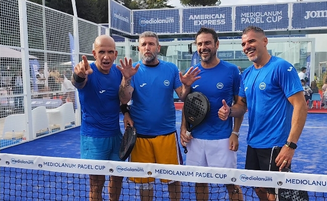 L'altro derby di Roma: domenica la sfida di padel tra le stelle del calcio. Candela: Io e Perrotta in gran forma vinciamo noi . Marcolin: Caro Vincent io e Di Canio coppia super
