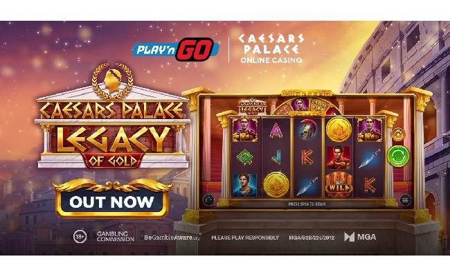 Play'n GO e Caesars Entertainment lanciano un titolo esclusivo Caesars Palace Legacy of Gold
