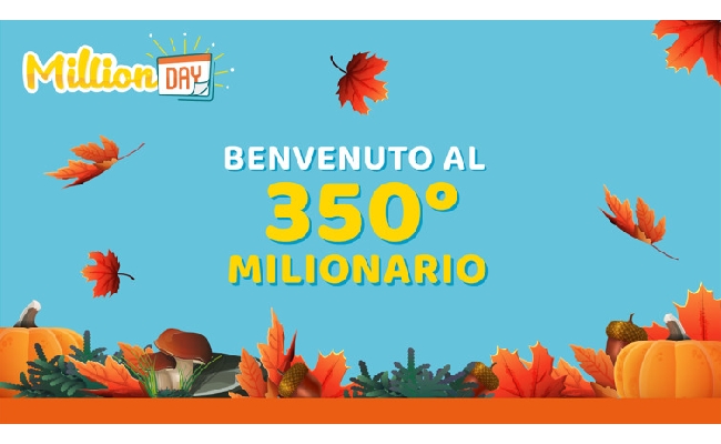 MillionDay centrata a Lamezia Terme (CZ) la 350ª vincita da 1 milione di euro