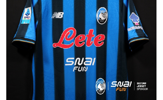 Snaifun secondo sponsor di maglia di Atalanta Bergamasca Calcio