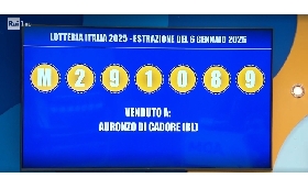 Lotteria Italia 2025 vinto ad Auronzo di Cadore (BL) il premio speciale da 300mila eur