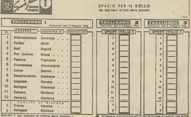 Sisal celebra gli 80 anni della Schedina icona dello sport italiano