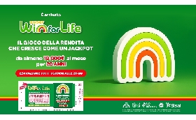 Sisal lancia Super Win for Life: il nuovo gioco che mette in palio una Super Rendita da almeno 10.000 euro al mese per 20 anni