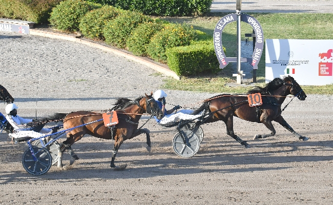 Ippica all’Ippodromo Snai Sesana giovedì sera di trotto avvincente con Danielino che non si fa scappare la Prova Tqq per il premio in onore della Scuderia Cupolone