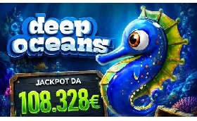 Jackpot da 108mila euro sul casinò Betpassion: colpo su Deep Oceans con una puntata da 1 25 €